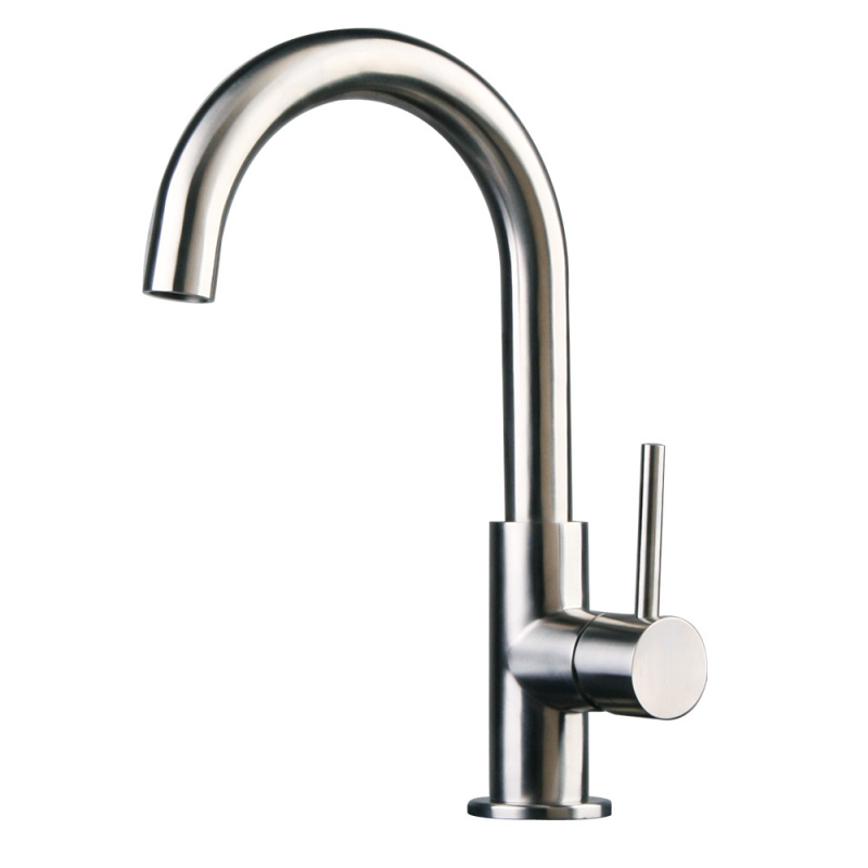 Mitigeur lavabo en acier inoxydable inox 316 avec bec mobile,brossé