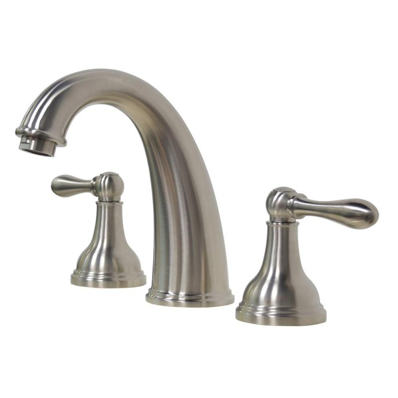 robinet traditionnel de salle de bain répandu ,Inox massif, brossé