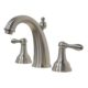 Robinet de lavabo traditionnel répandu,Inox massif brossé, 2 poignées