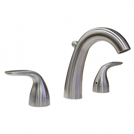 robinet de salle de bain répandu ,Inox massif, brossé