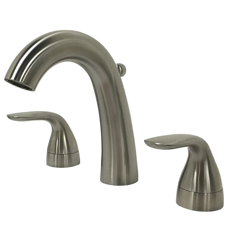 Robinet de salle de bain espacé Inox massif, brossé