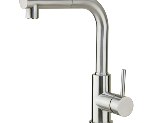 Mitigeur d'évier en inox PREMIUM avec bec extractible,inoxbrossé
