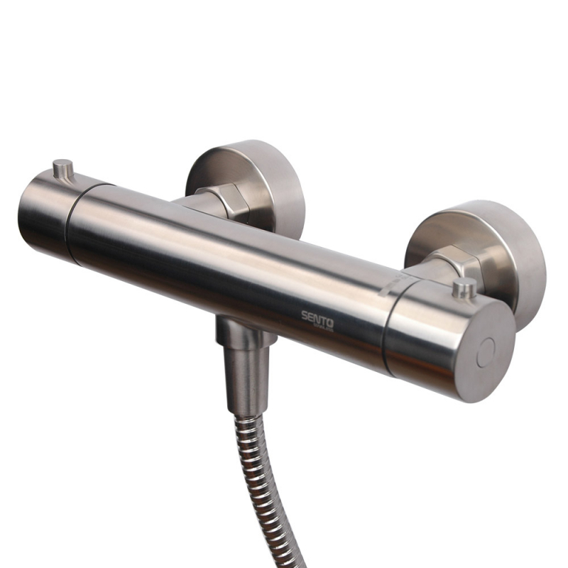 Edelstahl Duschmischer Thermostat mit Sicherheitsknopf 38℃