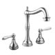 Robinet de lavabo 3 trous traditionnel à double poignée Bec victorien,inox massif