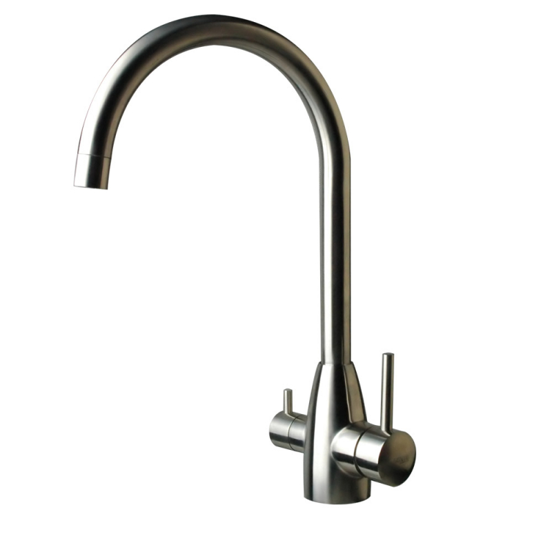 Inox robinet d’évier de cuisine avec filtration d’eau,brossé,(Haut 265mm)