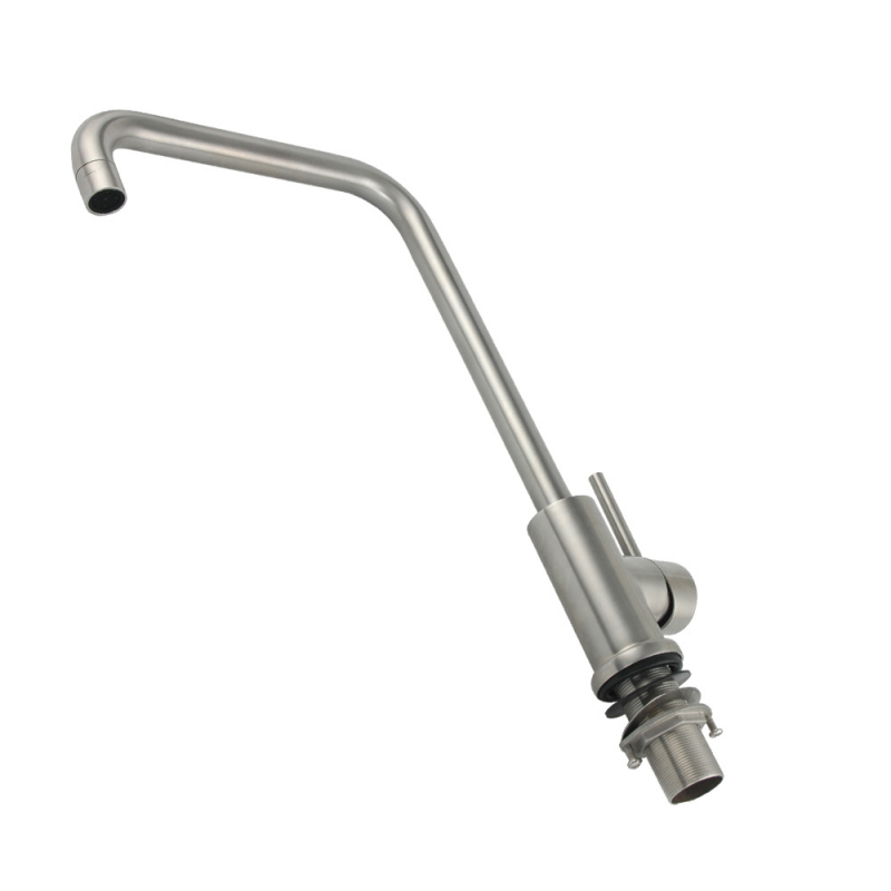 Mitigeur monocommande pour cuisine avec bec mobile inox