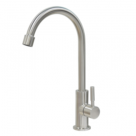 Robinet eau purifiée froide en acier inoxydable, inox brossé