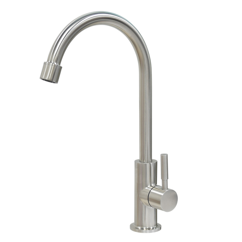 Robinet eau purifiée froide en acier inoxydable, inox brossé
