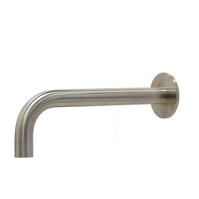 Bec déverseur de bain pour montage mural - inox brossé -28cm*22mm