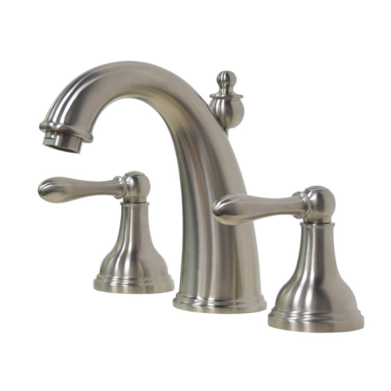 Robinet 3 trous lavabo en acier inoxydable brossé, mitigeur rétro