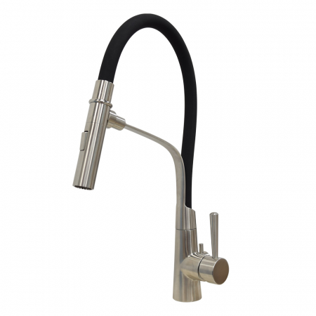 Robinet semi professionnel avec d'arrêt pour lave-vaisselle,en acier inoxydable,inox brossé