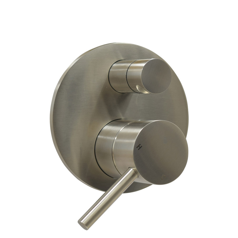 Mitigeur bain-douche encastré 2 voies, inox 316,brossé