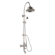 Colonne de douche traditionnel, inox brossé, avec douchette et douche de tête et remplissage de baignoire