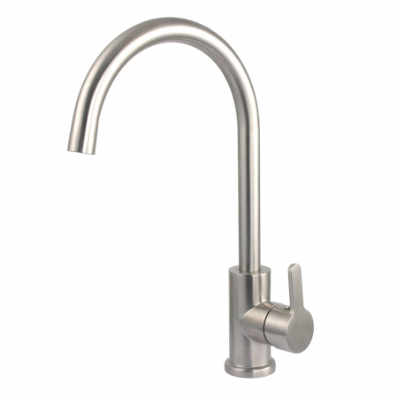 Inox Robinets à un trou avec bec standard pour évier de bar