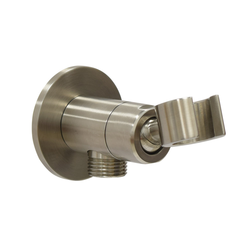 Support mural de douche orientable inox brossé