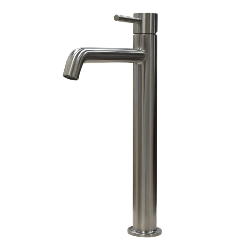 Robinet de lavabo haut sur plan en acier inoxydable, minimaliste,Kerox 25