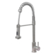Robinet semi-professionnel acier inoxydable avec ressort spiralé, L Semi-pro, inox brossé