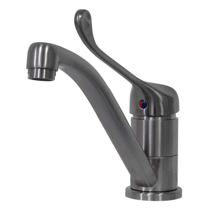 Inox robinet médicaux de cuisine avec bec pivotant et levier clinique