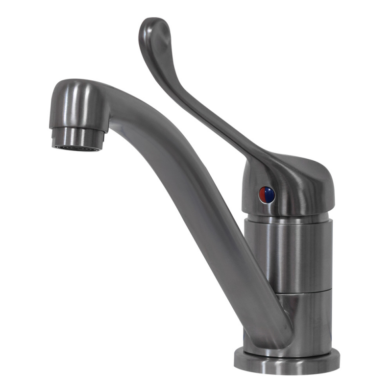 Inox robinet médicaux de cuisine avec bec pivotant et levier clinique