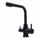 Robinet 3 voies en inox massif pour tout système de filtration d’eau sous évier,noir mat(Haut 265mm)