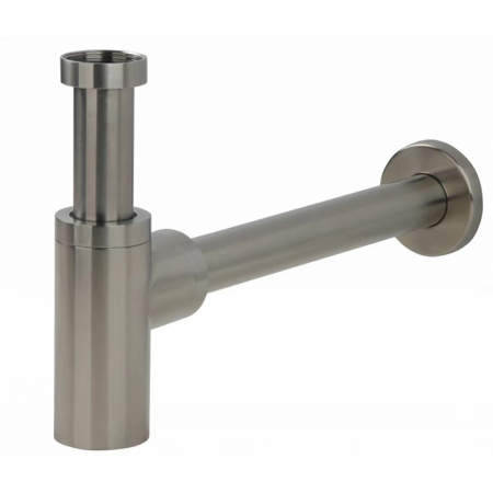 Siphon lavabo totem en acier inoxydable massif avec hauteur réglable,Inox Brossé