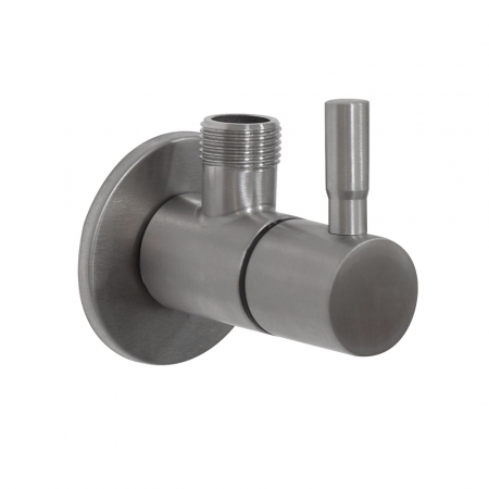 Robinet d’équerre avec filtre 1/2"×3/8"acier inoxydable brossé