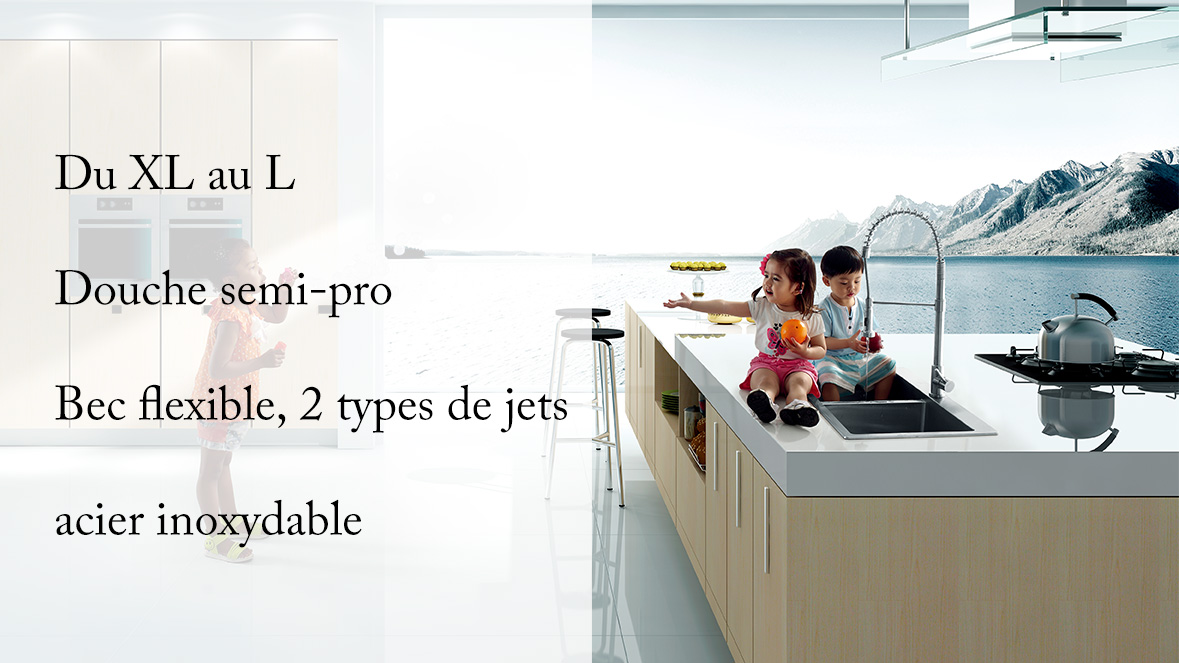 robinet semi-professionnel inox