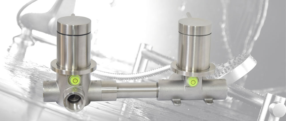  Inverseur de douche encastré 2/3 voies et robinet encastré 1 voie, acier inoxydable massif,ultra min design
